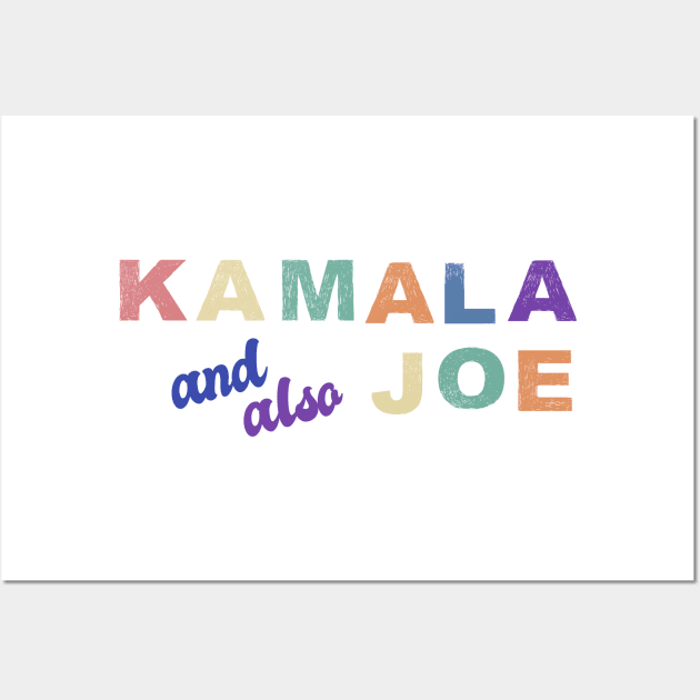 Kamala Harris Vice President and also Joe Biden Funny Retro Vintage Wall Art by gillys